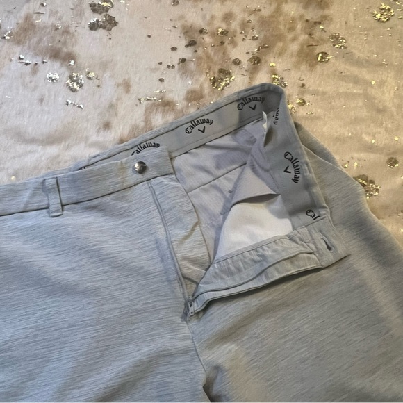 EUC Callaway Golf Shorts Mens 38 Gray Flat Front-Casual-Stretch-Match Play 9” - Picture 4 of 5